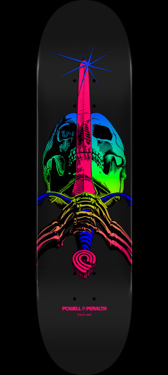 Powell Peralta Skull & Sword Skateboard Deck Green Fade - Shape 243 - 8.25 x 31.95