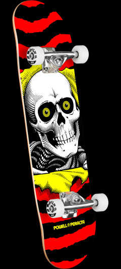 Powell Peralta Ripper Birch Complete Skateboard Red/Yellow - 7.75 X 31.08