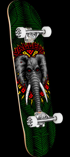 Powell Peralta Mike Vallely Elephant Birch Complete Skateboard Green - 7.5 x 30.7