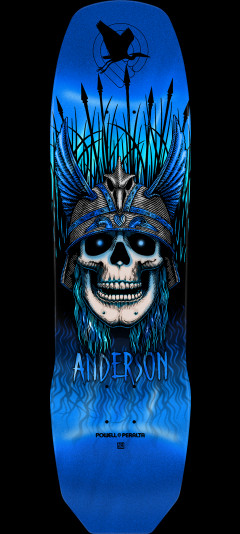Powell Peralta Pro Andy Anderson Heron 7-Ply Maple Skateboard Deck Blue Foil - 8.45 x 31.8