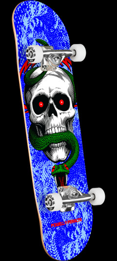 Powell Peralta Skull & Snake Birch Complete Skateboard Blue - 8.25 X 31.95
