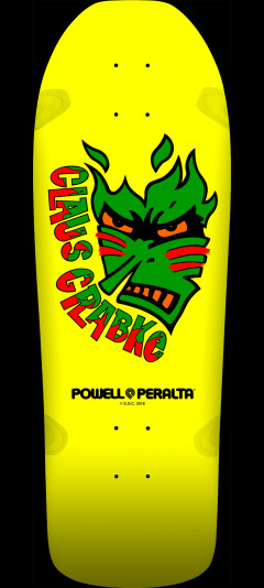 Powell Peralta Claus Grabke Skateboard Deck Yellow - 10.25 x 30.5