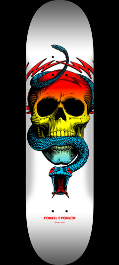 Powell Peralta McGill Skull & Snake Skateboard Yellow Fade / White - Shape 244 K20 - 8.5 x 32.08