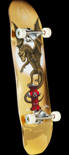 Powell Peralta Pro Andy Anderson Hydrant FLIGHT®  Complete Gold Foil - Shape 311 - 8.4 x 32