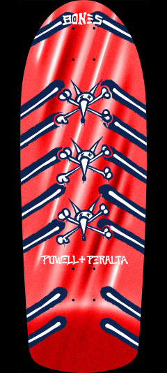 Powell Peralta OG Rat Bones Skateboard Deck Red Foil - 10 x 30