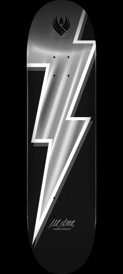 Powell Peralta Mike Vallely Lightning Bolt FLIGHT Skateboard Deck Silver Foil - 8.75 x 32.33