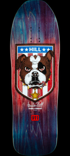 Powell Peralta Frankie Hill Bulldog Reissue Skateboard Deck Blue/Red fade - 10 x 31.5