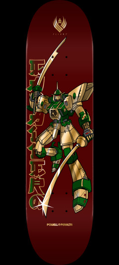 Powell Peralta Steve Caballero Gundam FLIGHT Skateboard Deck Burgundy / Gold Foil - Shape 243 - K20 8.25 x 31.95