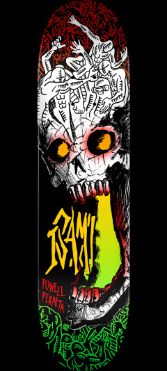 Powell Peralta Isamu Yamamoto Skull Skateboard Deck - Shape 242 - 8 x 31.45