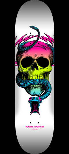 Powell Peralta McGill Skull & Snake Skateboard Lime Fade / White - Shape 247 - 8 x 31.45