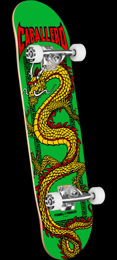 Powell Peralta Cab Chinese Dragon Birch Complete Skateboard Green - 7.5 x 28.65