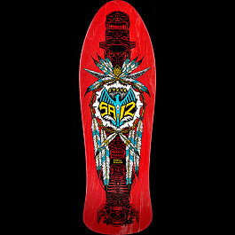 Powell Peralta Steve Saiz Totem Reissue Skateboard Deck Red Veneer