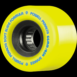 Powell Peralta Snakes Skateboard Wheels 66mm 82A 4pk Yellow