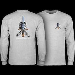 Powell Peralta Skull & Sword L/S Shirt Sport Gray - Powell-Peralta®