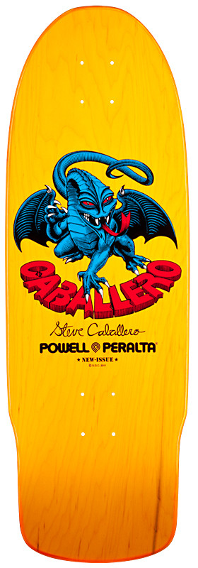 Powell Peralta Caballero Dragon II Skateboard Deck Yellow - 10 x