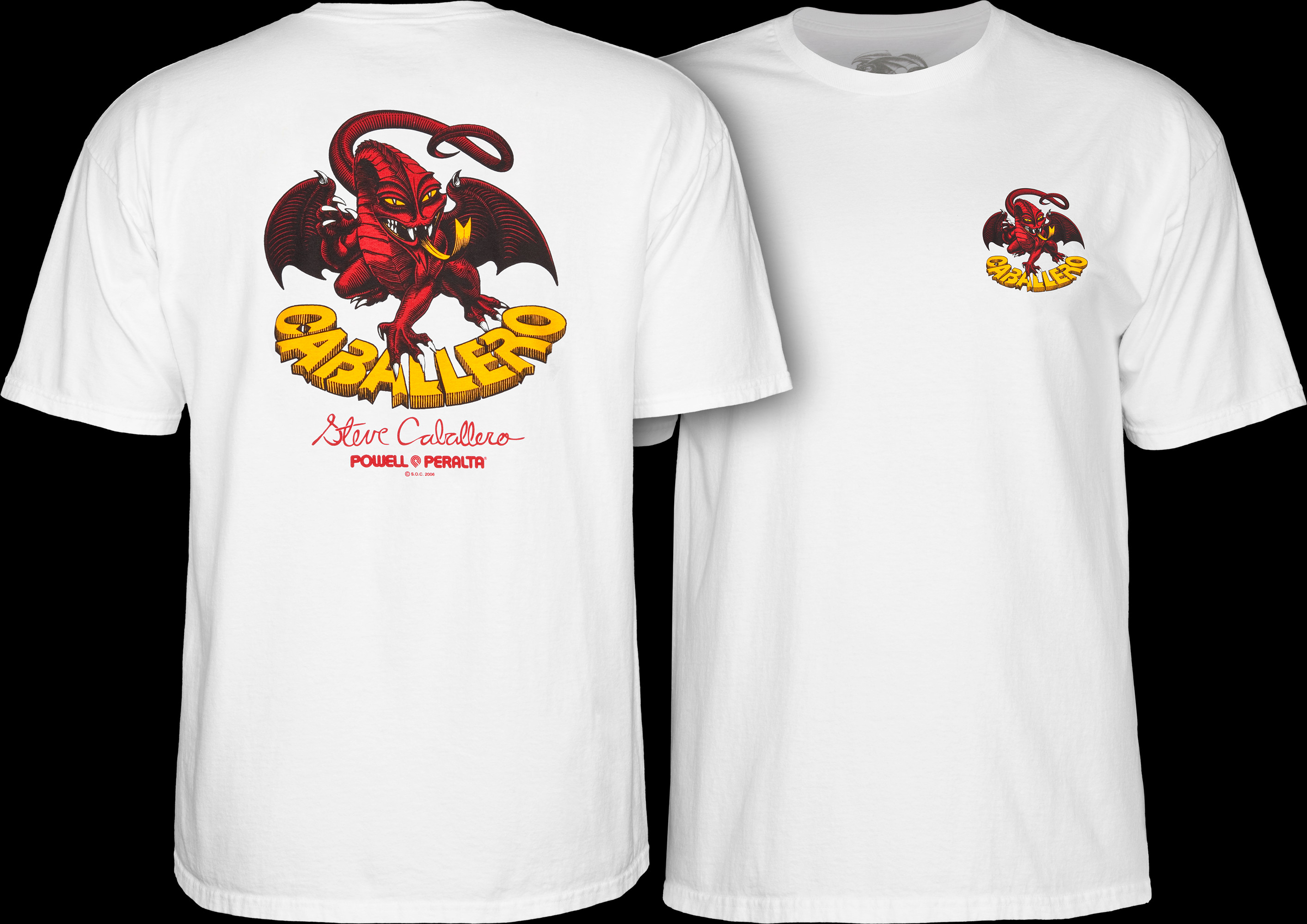 Powell tシャツ　L ドラゴン Powell Peralta Steve Caballero Dragon II T-shirt - White - Powell