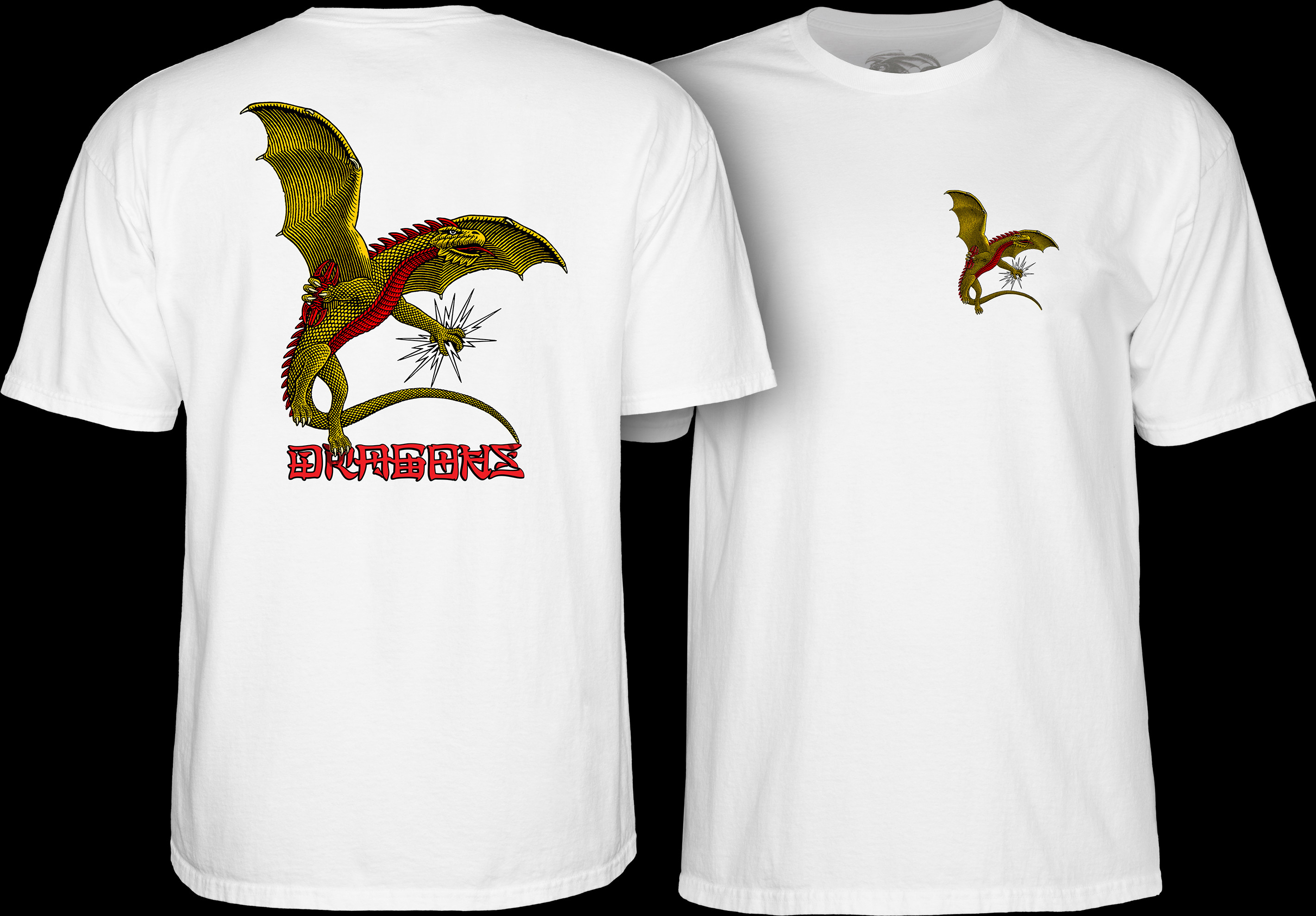 Powell Peralta Dragons Logo T-Shirt White - Powell-Peralta®