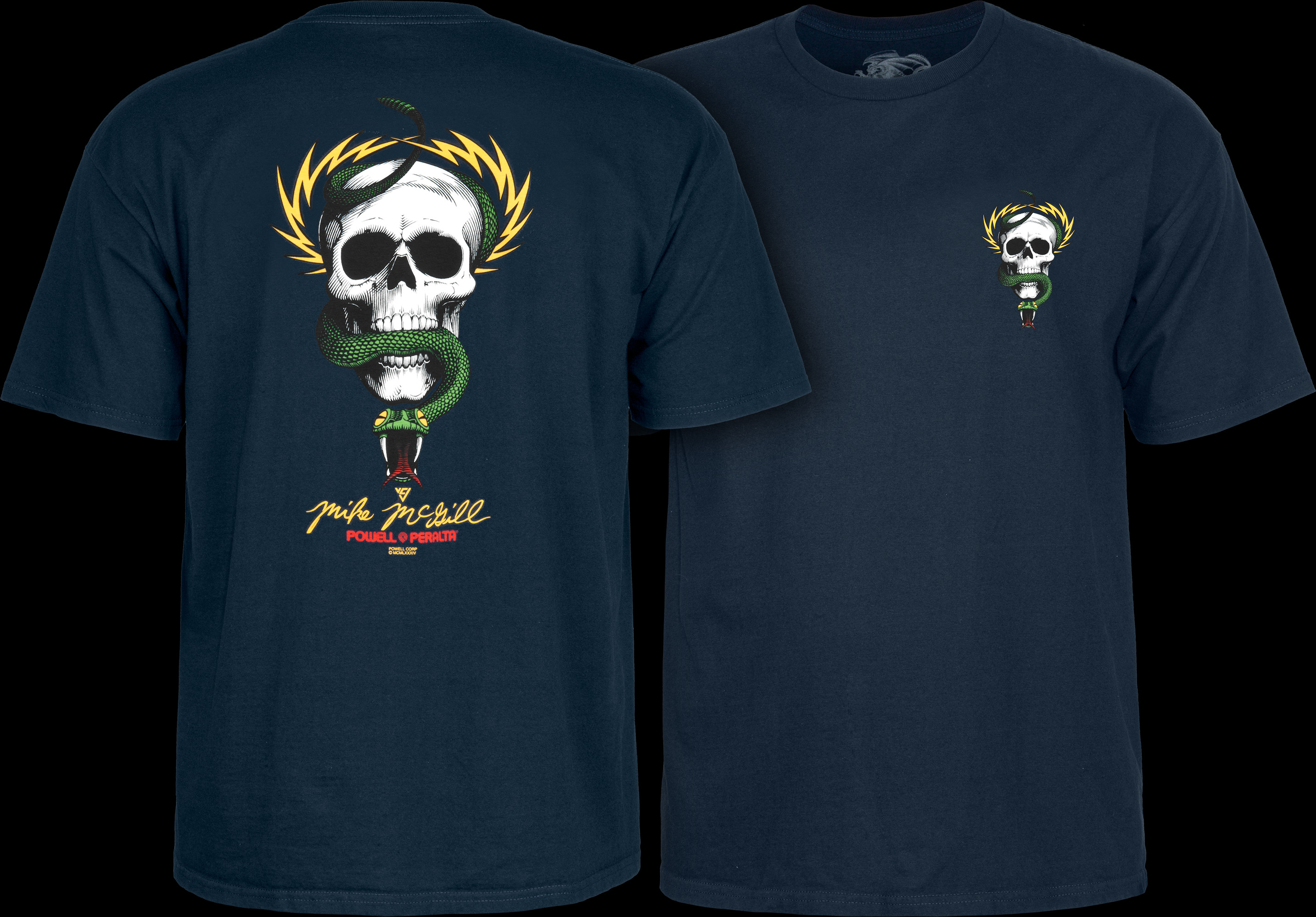 Powell Peralta Mike McGill Skull & Snake T-shirt - Navy - Powell