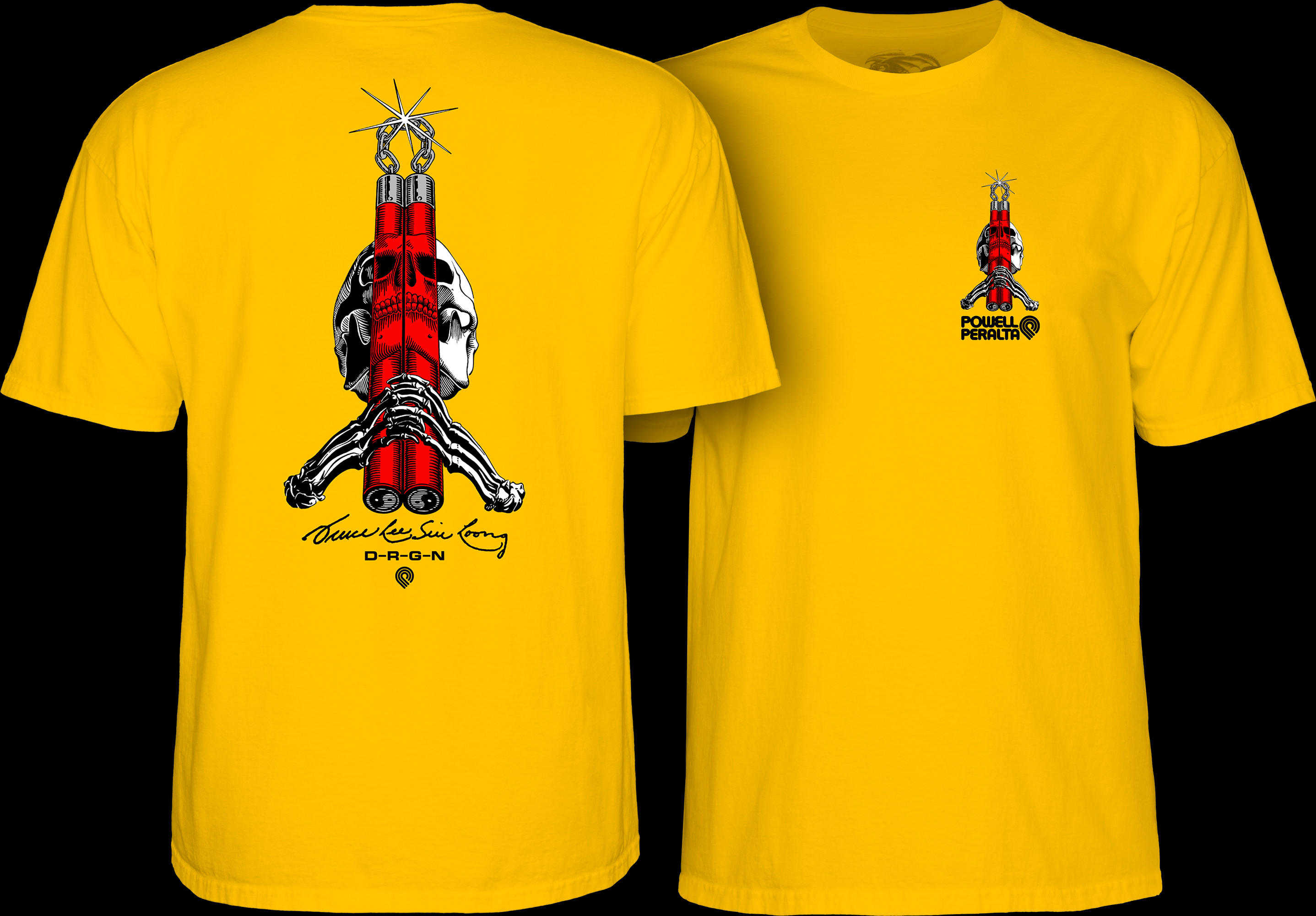 Powell Peralta Skull & Nunchucks Bruce Lee Collab T-shirt - Daisy