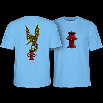 Powell Peralta Andy Anderson Hydrant Youth T-Shirt Carolina Blue