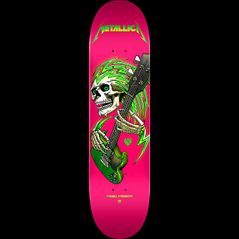 Powell Peralta Flight Metallica Collab Skateboard Deck Hot Pink - 8 x 31.45