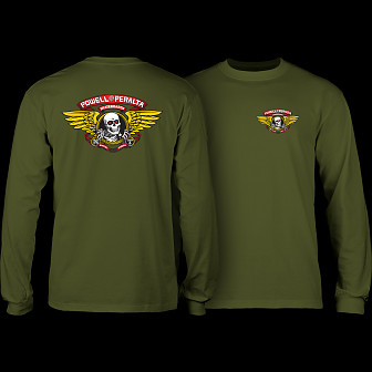 Powell Peralta Winged Ripper L/S T-shirt - Military Green