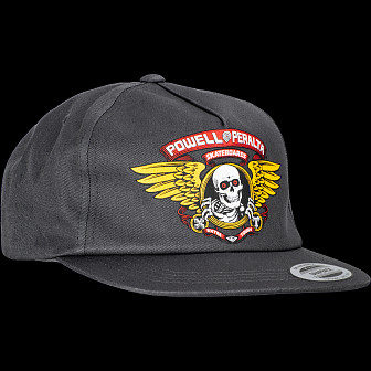 Powell Peralta Winged Ripper Snap Back Cap - Charcoal