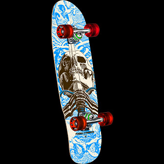 Powell Peralta Mini Skull & Sword Blue Complete Skateboard - 8 x 30