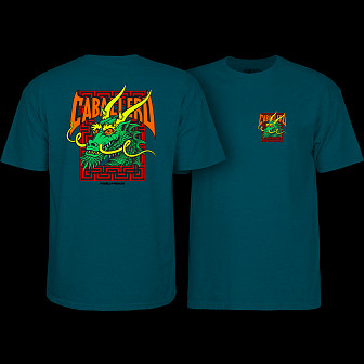Powell Peralta Cab Street Dragon T-Shirt Midnight Teal