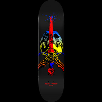 Powell Peralta Skull & Sword Skateboard Deck Yellow Fade - Shape 246 - 9 x 32.95