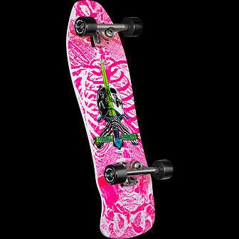 Powell Peralta Geegah Skull & Sword Skateboard Assembly - Hot Pink  9.75 179