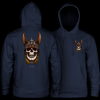 Powell Peralta Andy Anderson Skull Hooded Sweatshirt Mid Weight Navy