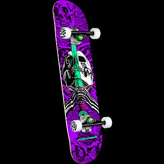 Powell Peralta Skull & Sword One Off Purple Birch Complete Skateboard - 7.5 x 28.65