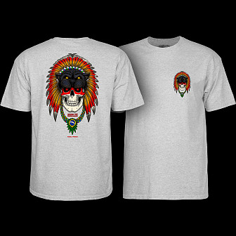 Powell Peralta Kelvin Hoefler Skull T-Shirt Athletic Heather