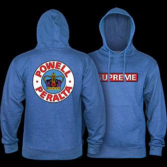 Powell Peralta Supreme Midweight Hooded Sweatshirt - Royal Heather