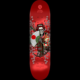 Powell Peralta Yosozumi Samurai Blem Skateboard Deck Red - 8.0"