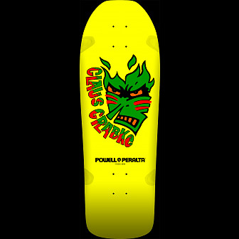 Powell Peralta Claus Grabke Skateboard Deck Yellow - 10.25 x 30.5