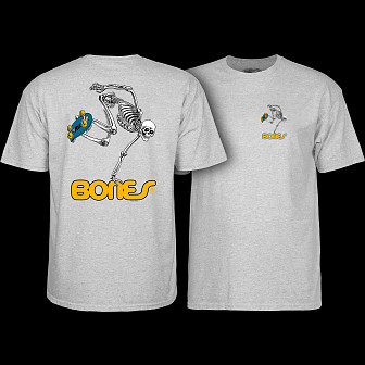 Powell Peralta Skateboarding Skeleton YOUTH T-shirt - Athletic Heather Gray