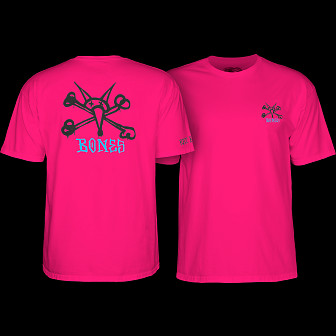 Powell Peralta Rat Bones YOUTH T-shirt -Hot Pink