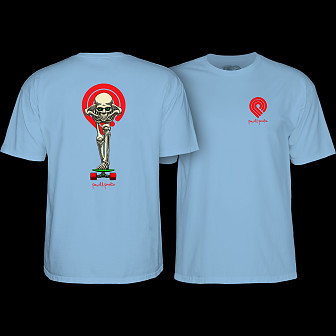 Powell Peralta Tucking Skeleton T-shirt Carolina Blue