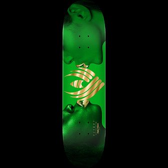 Powell Peralta Kiss FLIGHT Green/Gold Foil Skateboard Deck - 8.5" K26