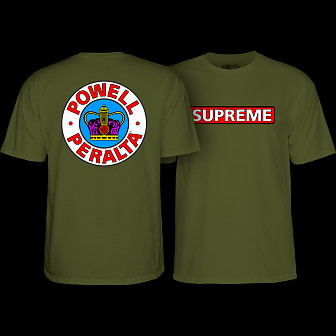 Powell Peralta Supreme T-Shirt - Military Green