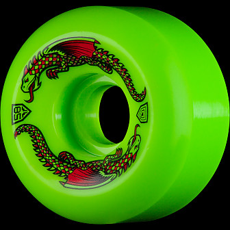 Powell Peralta Dragon Formula Rat Bones II Skateboard Wheels 58mm x 33mm 93A 4pk Green