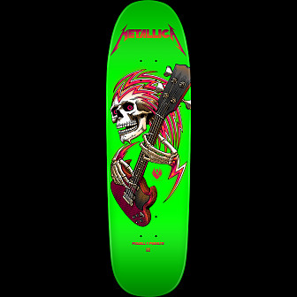 Powell Peralta Flight® Metallica Collab Skateboard Deck Lime Green - 9.265 x 32