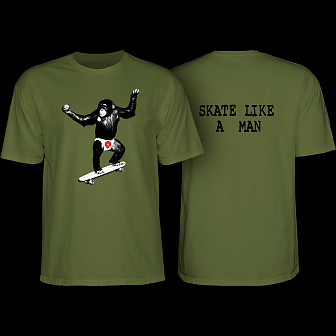 Powell Peralta Skate Chimp T-Shirt Military Green