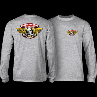 Powell Peralta Winged Ripper L/S Shirt Athletic Heather