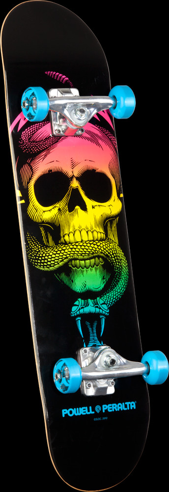 Powell Peralta Skull and Snake Complete Skateboard Blue - 7.625 x