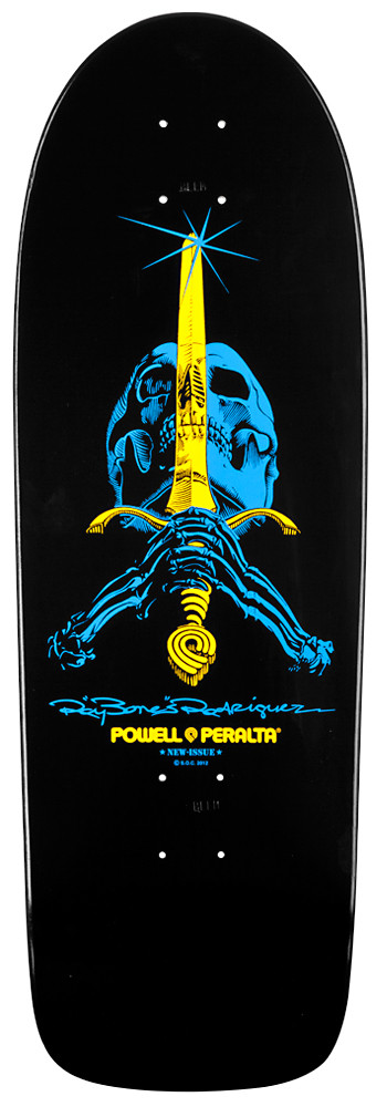Powell Peralta Ray Rodriguez Skull & Sword Skateboard Deck Black