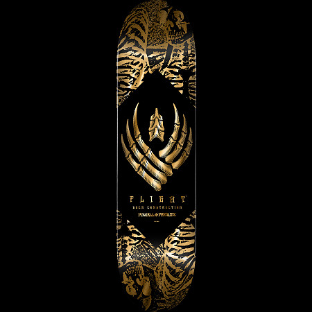 Powell Peralta Skeleton Gold Foil FLIGHT Skateboard Deck