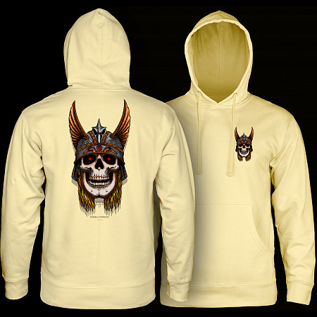 Powell Peralta Anderson Skull Hooded Sweathshirt Light Yellow